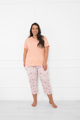 Dámske pyžamo Satui - bavlnené, s krátkym rukávom a 3/4 nohavicami Italian Fashion
