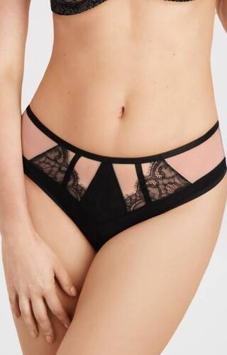 Gorsenia K 836 Black To Black Dámske brazílske nohavičky black