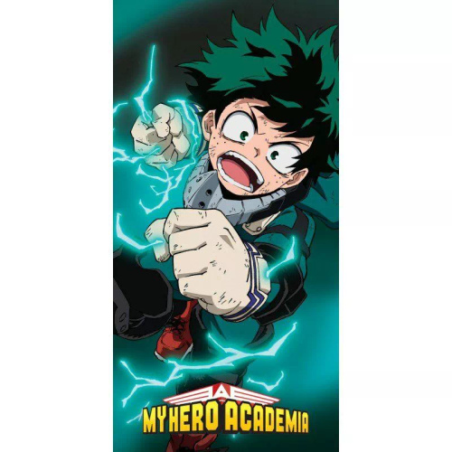 Plážová osuška Halantex My Hero Academia 70x140 bavlnená tyrkysová