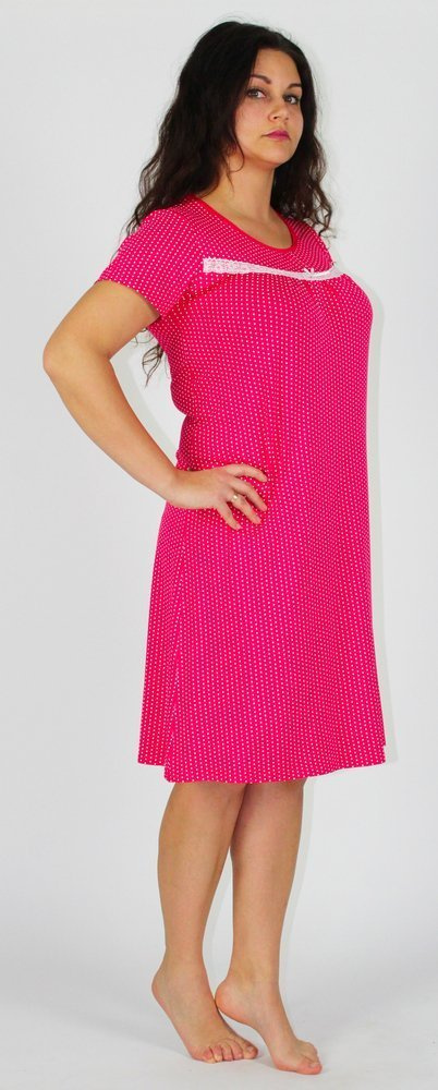 441 Nočná košeľa Juliette Forex - malinové bodky