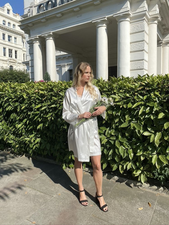 797 Klasický dámsky župan Forex - perleťový