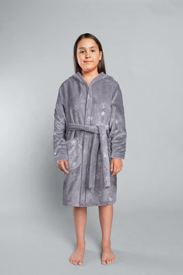 Dievčenský župan Arte Italian Fashion - sivý