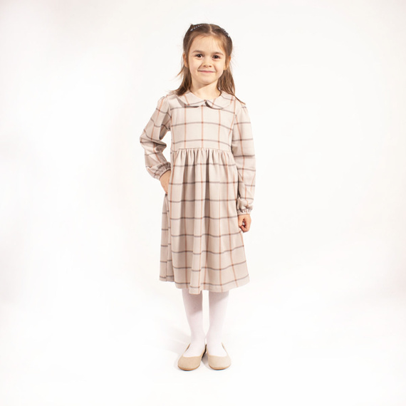 221168 Kiku Nicol elegantné bavlnené šaty v károvanom štýle