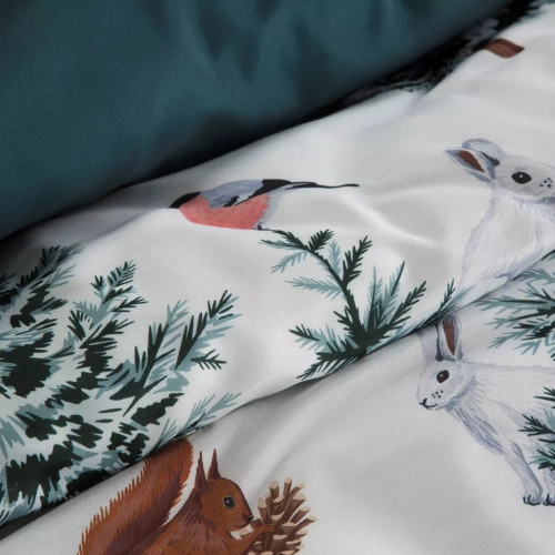 Roland Vianočné posteľné prádlo z mikrovlákna Eurofirany - zelené zdobené očarujúcou potlačou