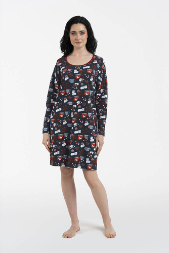 Makala nočná košeľa Talianska móda - potlač