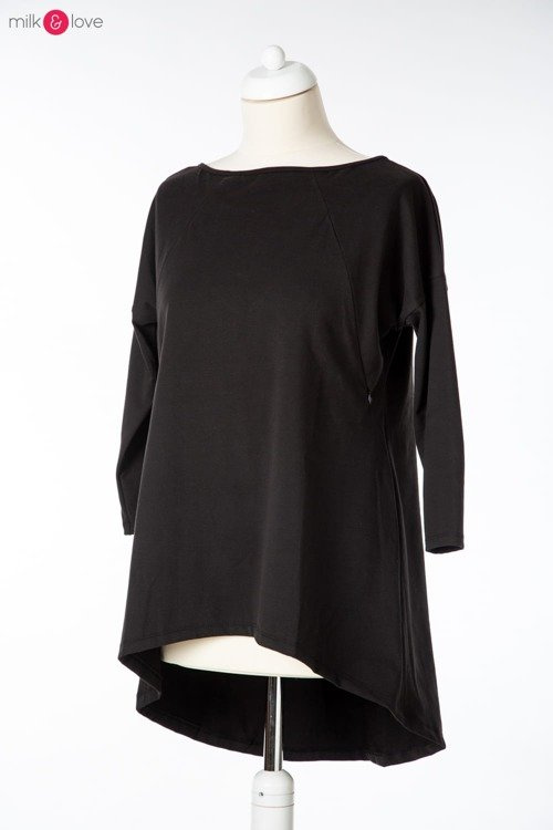 Bluzka/tunika ciążowa i do karmienia Mommy Milk&Love czarna
