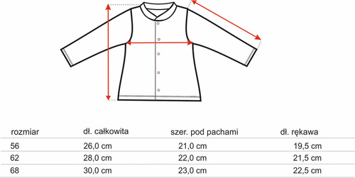 ABN-5610 Detský kaftan z organickej bavlny Nini's Little Dreamers - bez niklových cvočkov, bezpečný a pohodlný pre dieťa