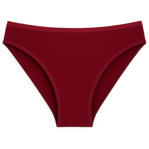 004 Limited Dámske nohavičky De Lafense - klasické, nízky strih, viskóza - bordová