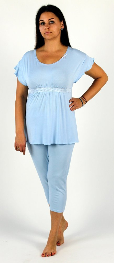448 Julie Dámske 3/4 pyžamo - modré