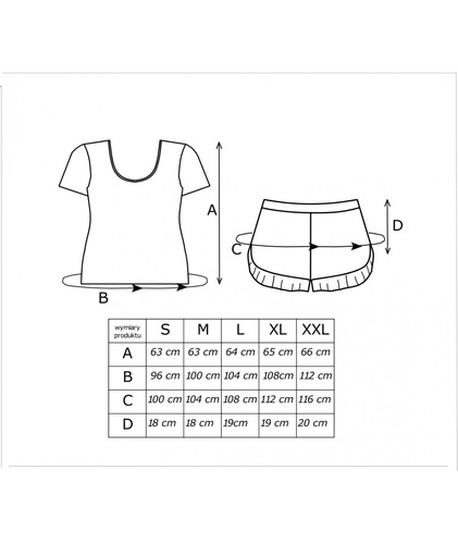 Dámske pyžamo Bear Short Donna - bavlnené, slávnostné, s volánmi