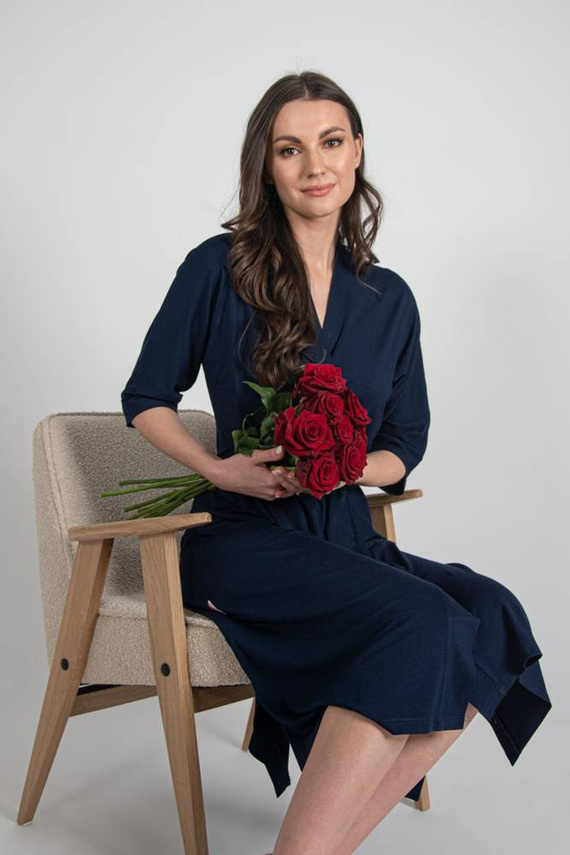 942 Visa Dlhý župan De Lafense - tmavomodrý