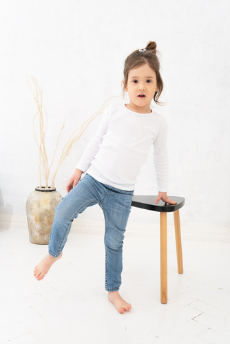 Tričko Tosia pre dievčatá, dlhý rukáv Italian Fashion- white