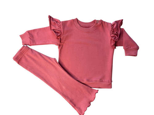 Mamatti DR2571 set pre dievčatá - mikina a legíny vo farbe malaga