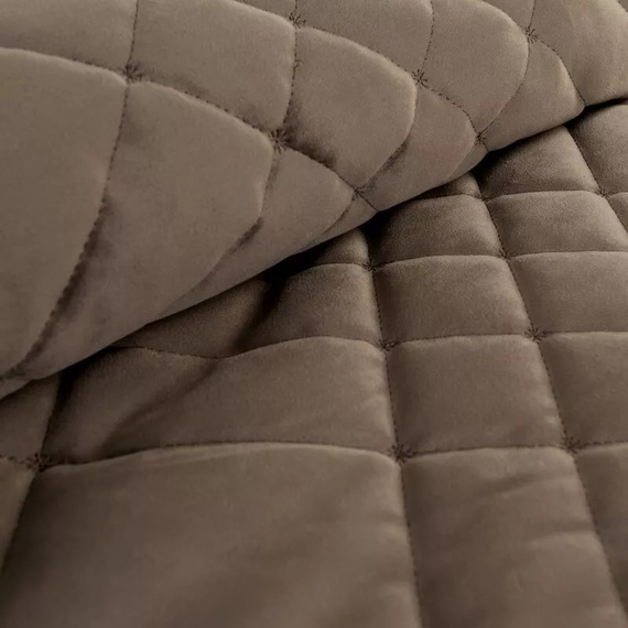 Ria 6 Velúrový dekoračný prehoz Eurofirany hnedý