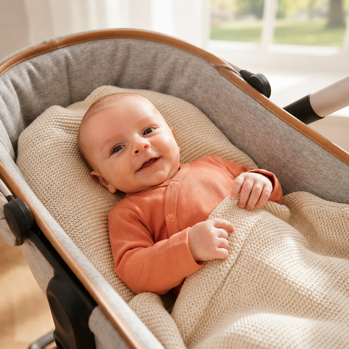 NINI ABN-3957/BPO zavinovacie body oranžové 100 % organická bavlna