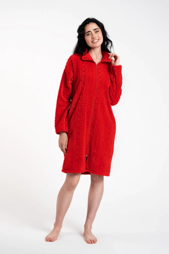 Rena Dámsky župan Italian Fashion - červený