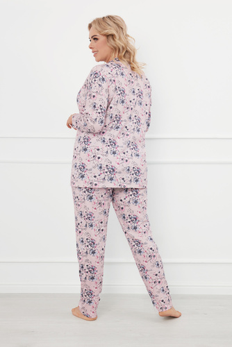 Toliana Dámske pyžamo s dlhým rukávom a dlhými nohavicami Italian Fashion
