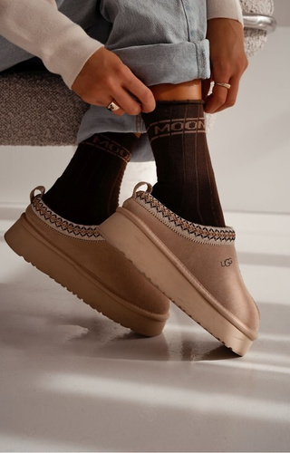 0071-009 Unikátne dámske ponožky Milena hnedé - bavlnené, polovičné froté