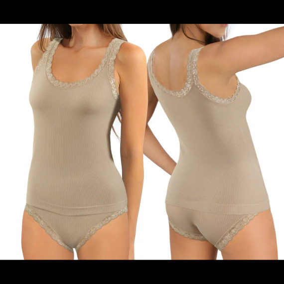 Dámske tielko Sesto Senso 6109 čipka bezšvové elastické pohodlné sabia