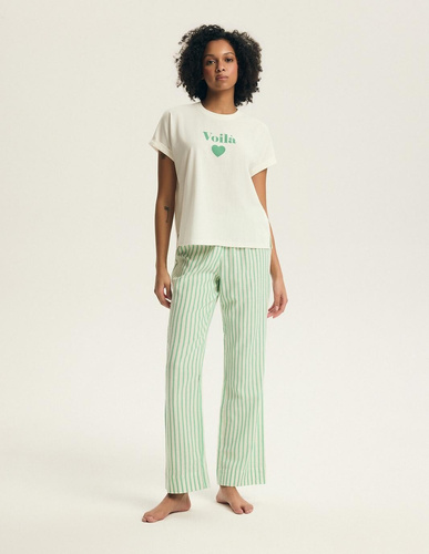 Dámske pyžamo Henderson Darlan 43707 – bavlna, dlhé nohavice, potlač