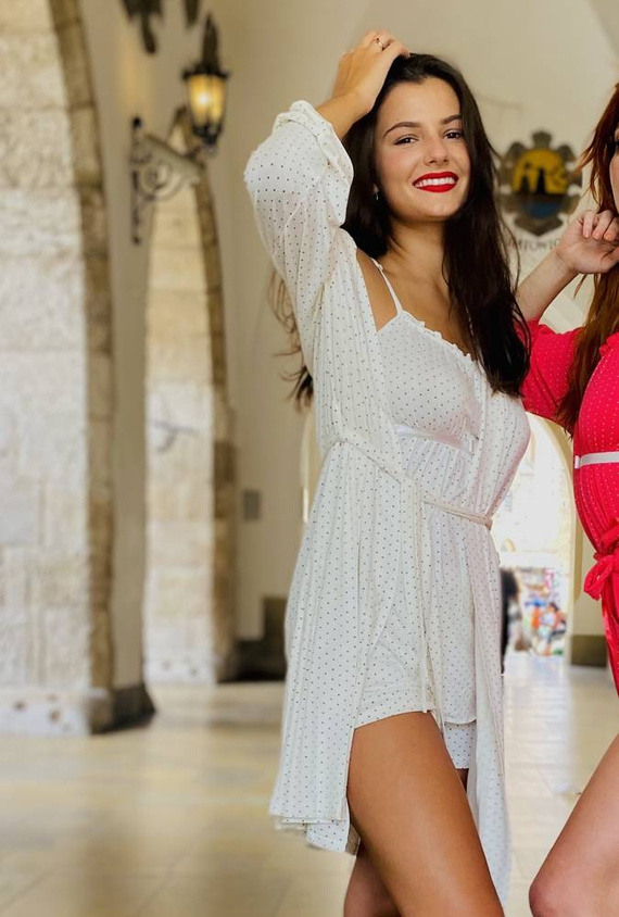 915 Dots Dámske pyžamo Forex - ecru