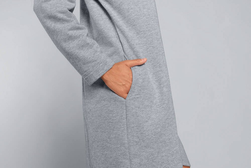 Grafi Dámsky župan na zips Italian Fashion- melange