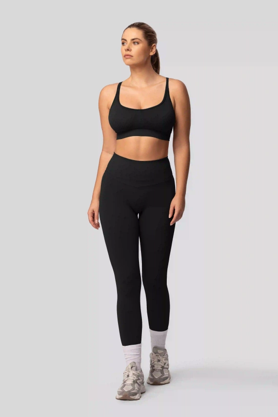 Legíny push-up Spaio PRO vysoký pás krycie tvarujúce black