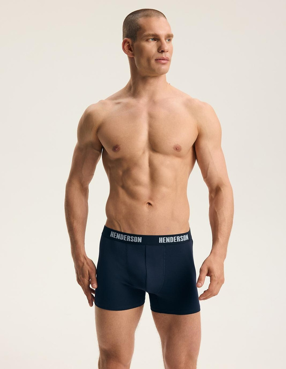Pánske boxerky Henderson 45477 Frost 2-pack bavlnené so širokou gumou a logom
