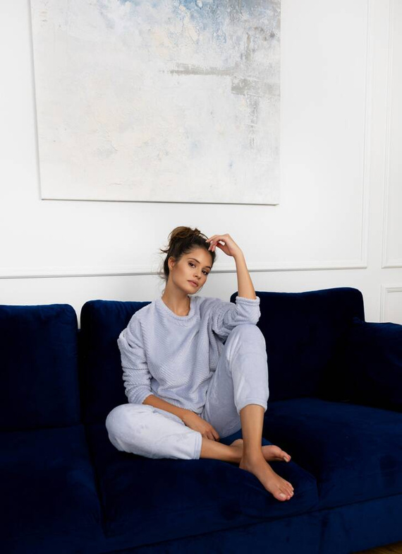 Dámske pyžamo Esme Soft Sensis - sivé