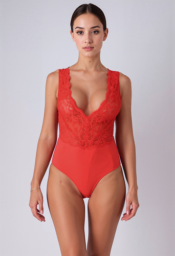 Evalie Body Red Passion red - elegantné dámske body