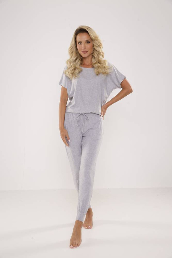 524 Paula Dámske pyžamo De Lafense - svetlý melír