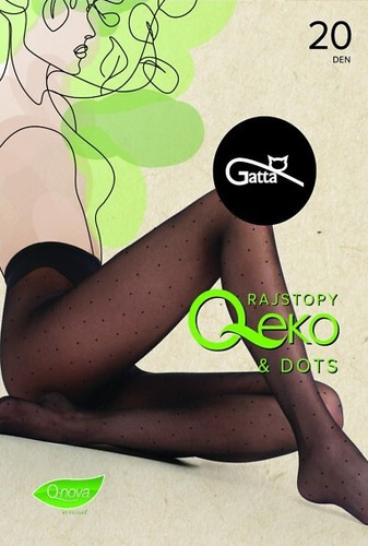Dámske pančuchové nohavice Gatta Q-Eko & Dots 20 den – bodkované daino
