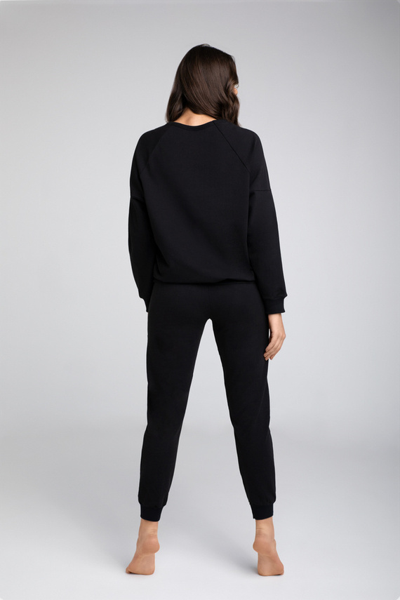 Parma Dámsky set s dlhým rukávom, nohavice Italian Fashion - čierny
