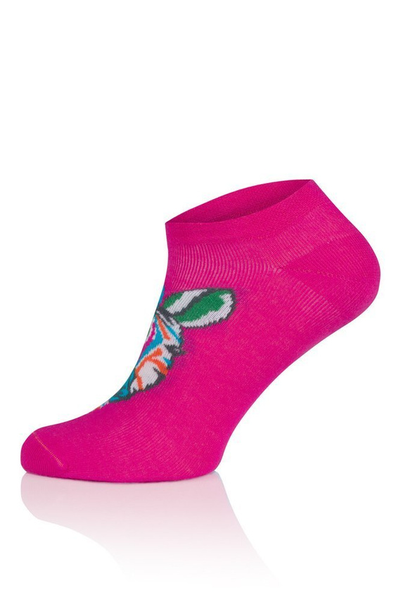 S118S Zebra Ponožky nohy Italian Fashion - amarantová potlač