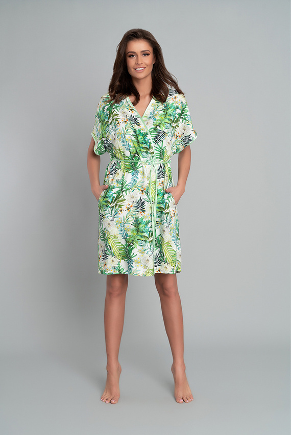 Florina Dámsky župan Italian Fashion - potlač listov