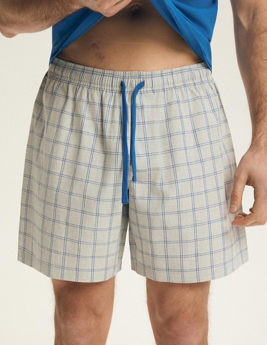 Pánske pyžamo Henderson 43453 Nori modré – 100% bavlna, letné