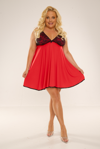 713 Nočná košeľa Cloche Forex - červená