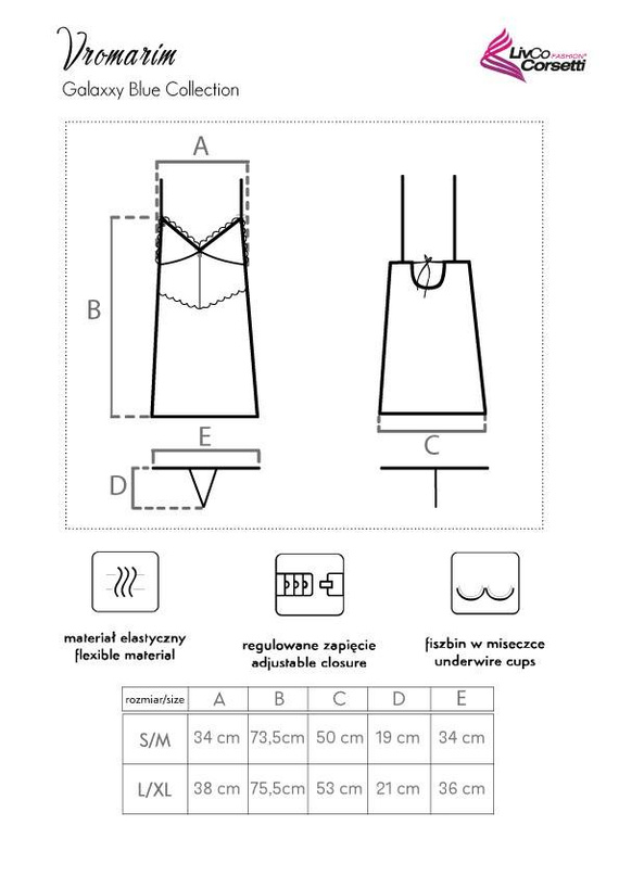Vromarim Galaxxy košieľka a tangá LivCo Corsetti Fashion