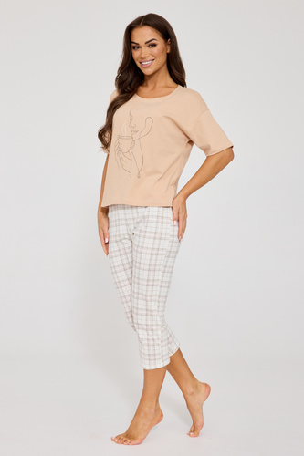 Pijama mujer Cornette 775/340 Morning 100% algodón 7/8