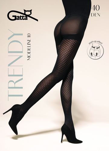 Pančuchy Gatta Trendy Modeline vz.10 40 den – push-up, tvarujúce, vzorované