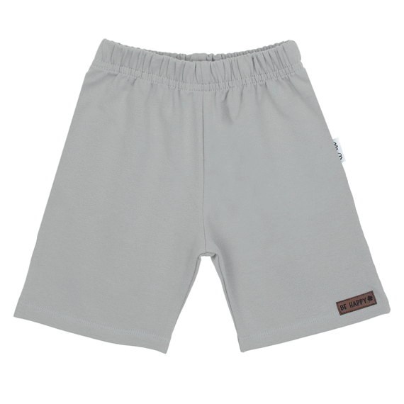 169517 Detské krátke šortky Nicol - unisex, bavlna s elastanom, pohodlné, leštené - sivé