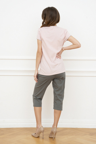 Felicita dámske pyžamo s krátkym rukávom - marhuľová