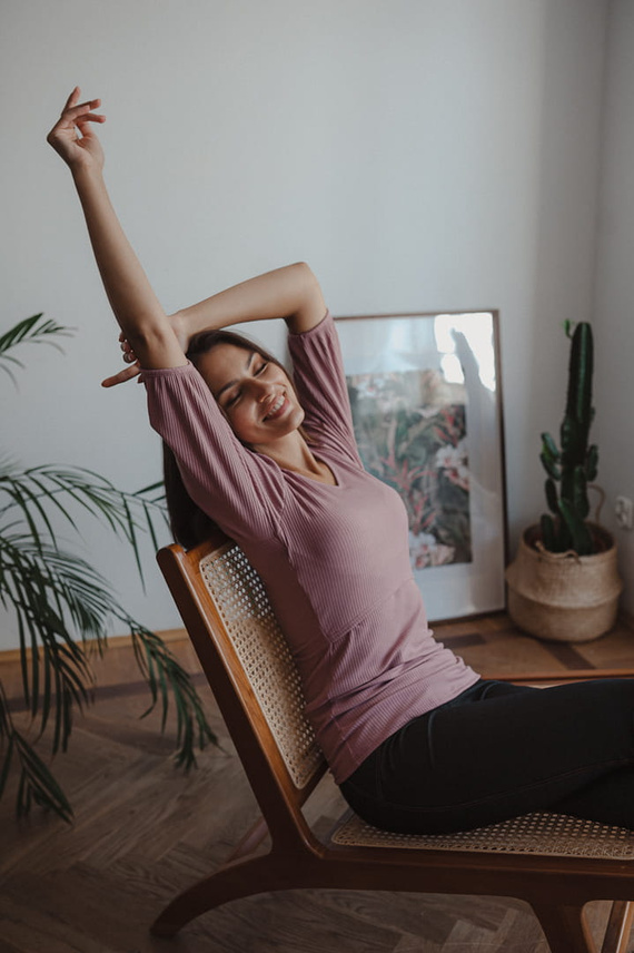 Tehotenská a dojčiaca blúzka Milk&Love Milky Puff rebrovaná buf rukáv