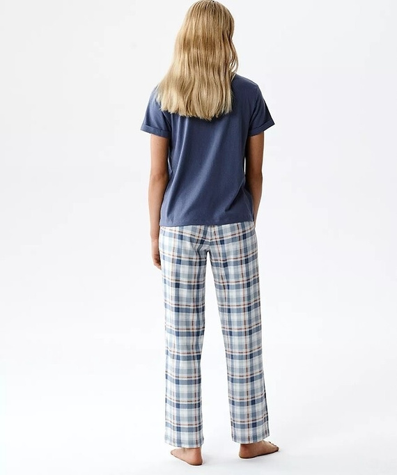 Dámske pyžamo Atlantic NLP-513 modal bavlna krátky rukáv vzorované nohavice