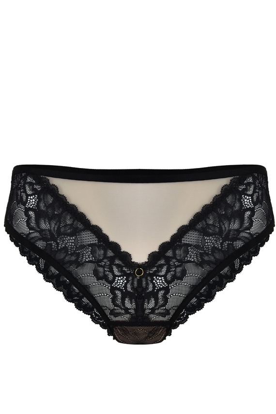 19235 Magic Brasil nohavičky Mediolano - čipka, telový tyl, zlatý akcent