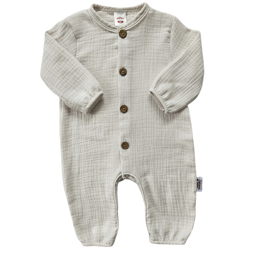 Mušelínový župan Just Muslin 02235BE Makoma beige - ľahký, priedušný, 100% bavlna