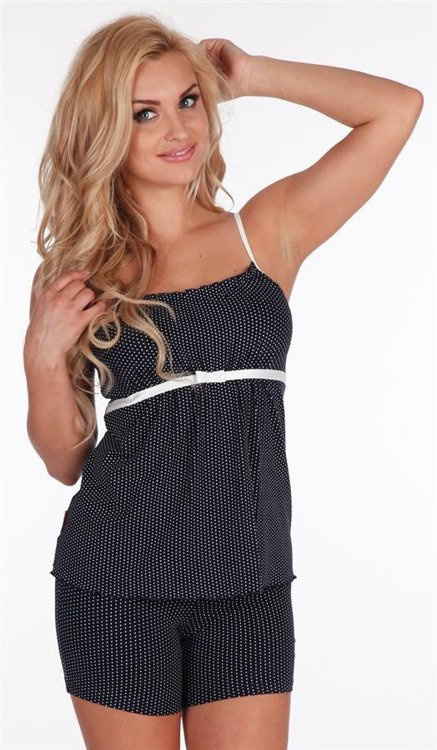 915 Dots Forex dámske pyžamo - tmavomodré