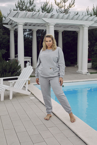 Dámska dlhá súprava Fox. rukáv, dĺžka. nohavice Talianska móda - melange