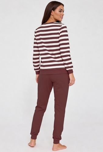 Dámske pyžamo Cornette Molly 635/475 čokoládové – 100% bavlna komfort