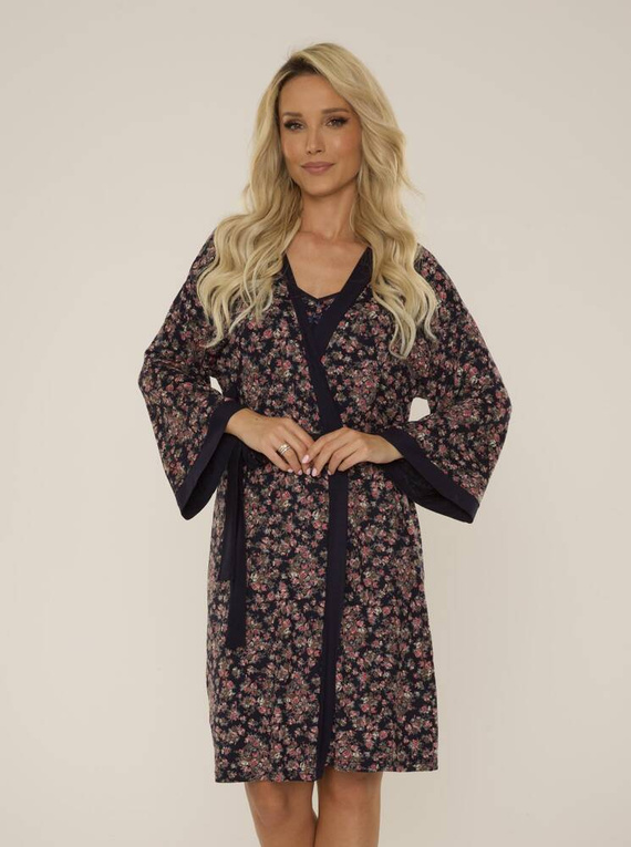 468 Mia Forex dámsky župan - tmavomodrý